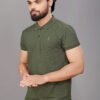 Active lite polo-Peach-Dark green